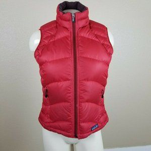 Patagonia Goose Down Puffer Vest Jacket Small Red